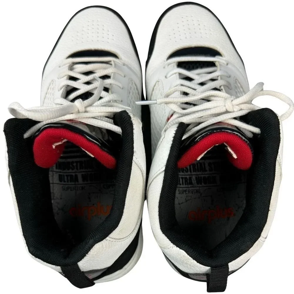 AND1 Men's Basketball Shoes Sneakers White Black Mid-Top Lace Up 28802104 Sz 9.5